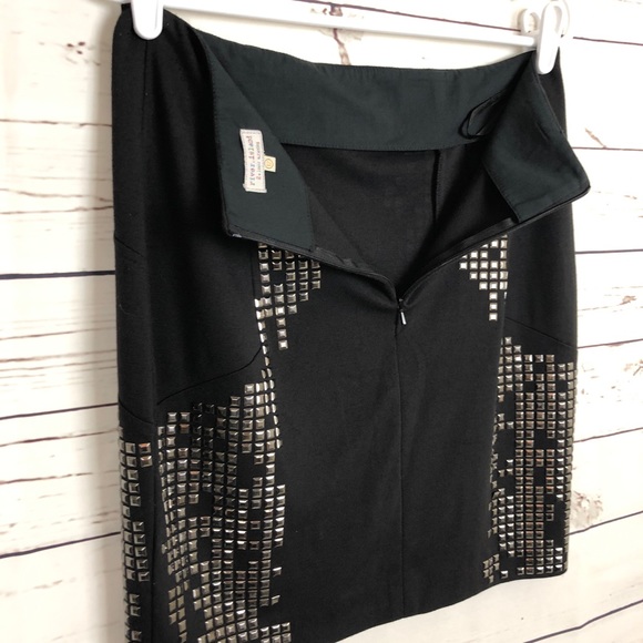 River Island Mini Skirt Studded Rocker Stretch - Picture 4 of 8